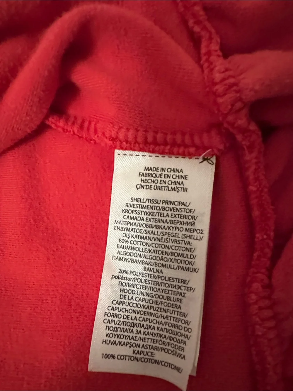 Girls' Red Hooded Ralph Lauren Zip-Up Peplum Top